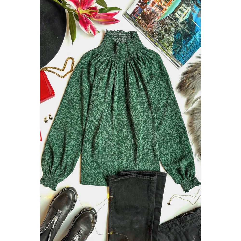 Rungolee 100% Silk Long Sleeve Blouse-sold out online